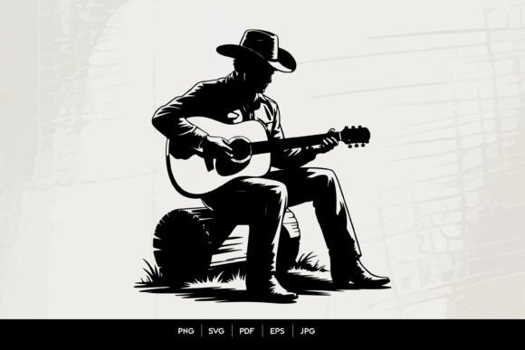 Cowboy Playing Guitar Vector Art: A Designer’s Review