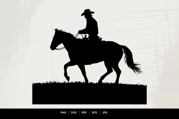Cowboy Riding Horse Silhouette Art Review