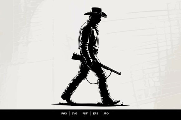 Cowboy with Rifle Silhouette Art Embroidery Review
