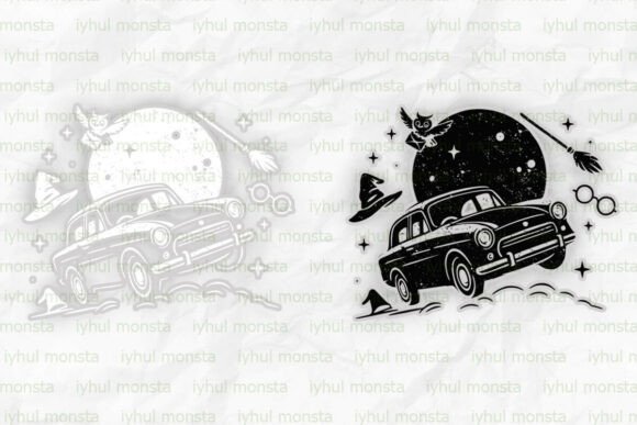 Flying Vintage Car Illustration Review