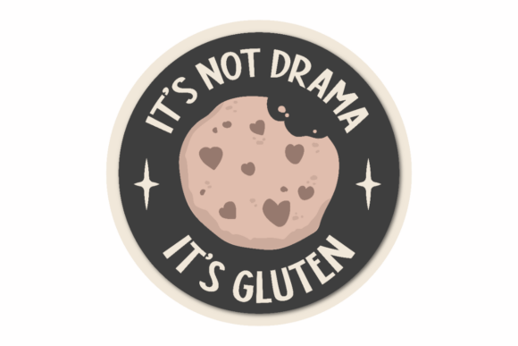 Not Drama Gluten: A Designer’s Take on a Retro Cookie Badge