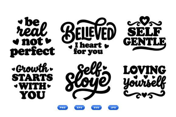Positive Self Love Typography Review