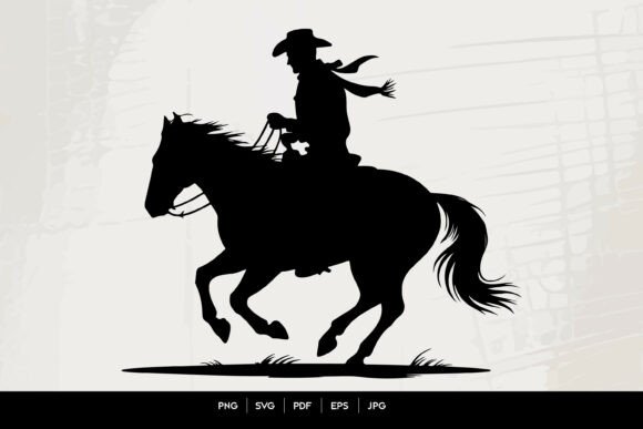 Running Cowboy Horse Silhouette Review