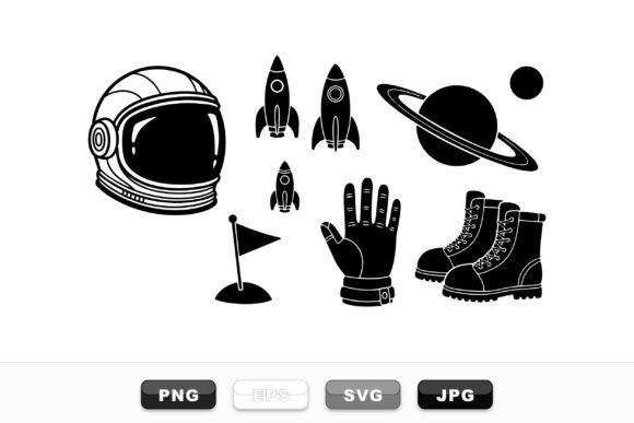 Space Exploration Vector Clipart Set