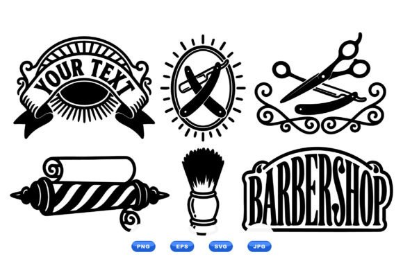 Vintage Barbershop Clipart Icons Review