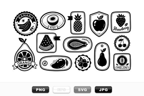 Vintage Fruit Label Clipart Set Review