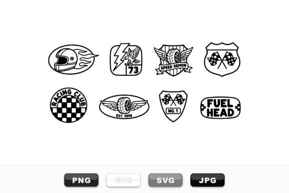 Vintage Racing Badge Vector Set Review