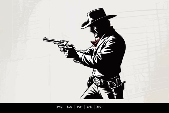 Western Cowboy Revolver Silhouette Review